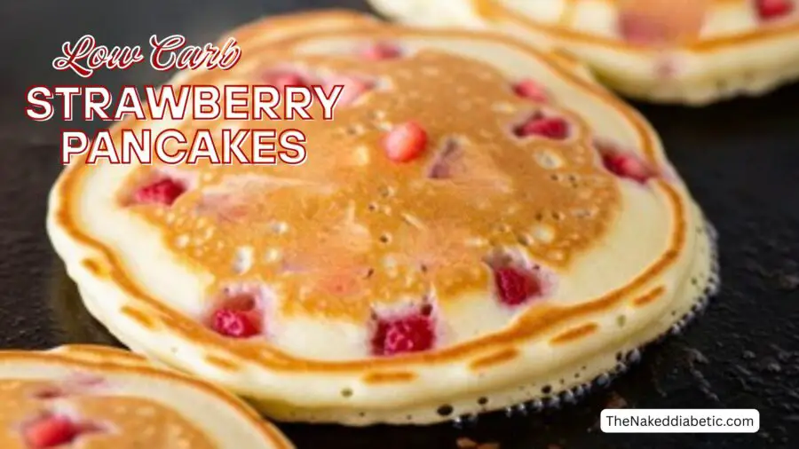 sugar free low carb strawberry pancakes