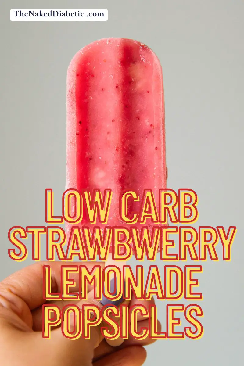 low carb strawberry lemonade popsicles