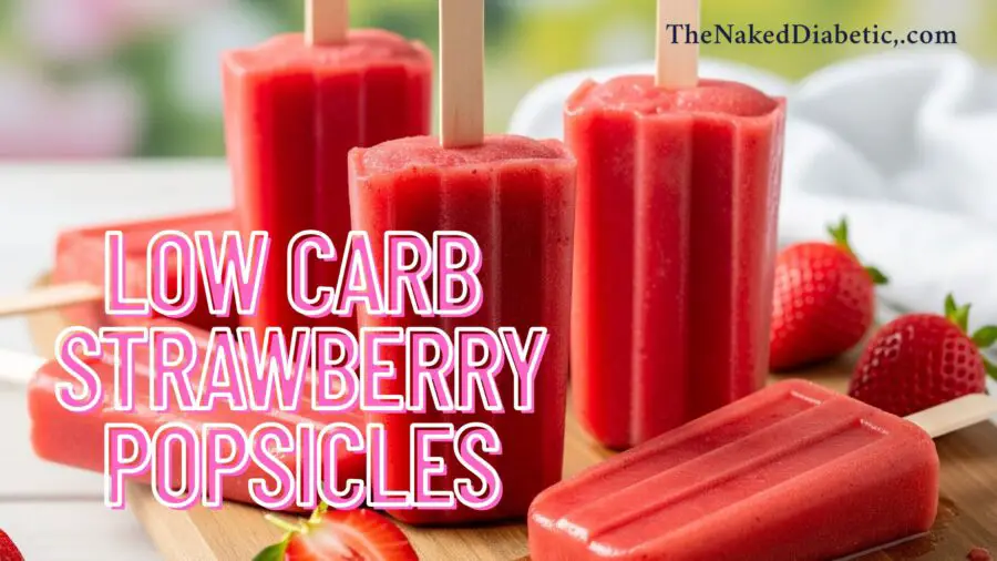 Low Carb Strawberry Popsicles