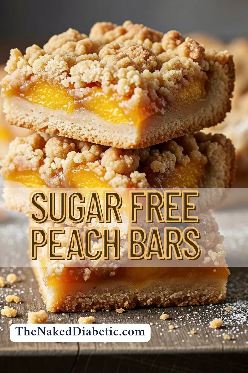 sugar free peach crumble bars