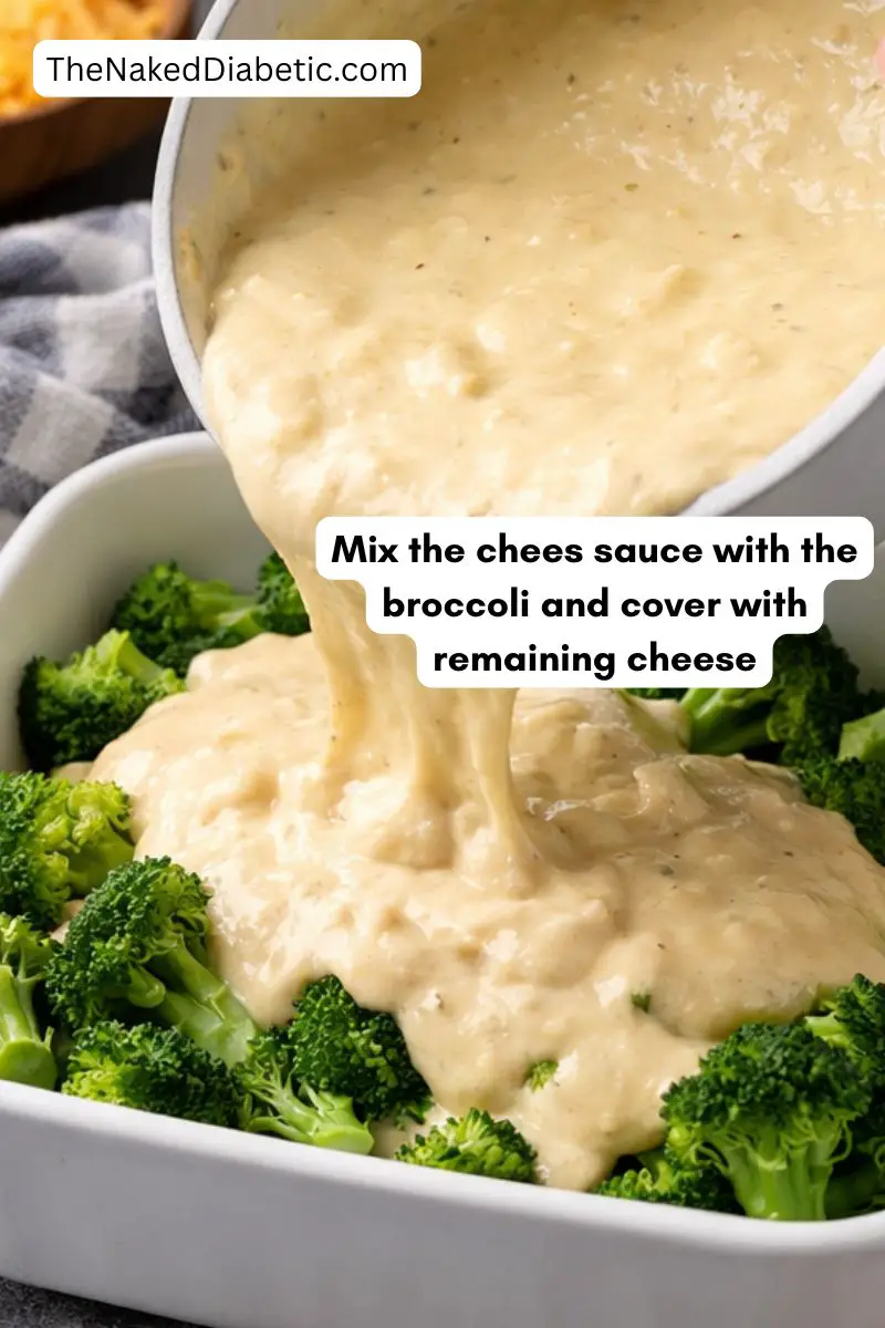 Making a Low Carb Cheesy Broccoli Bake