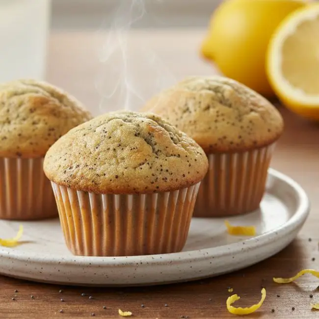 sugar free lemon poppy seed ,muffins